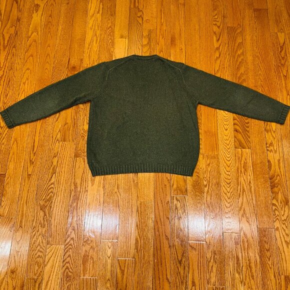 Vintage J Crew 90's Cotton Knit Sweater Men’s Size Large Green Oarsman - Picture 5 of 16